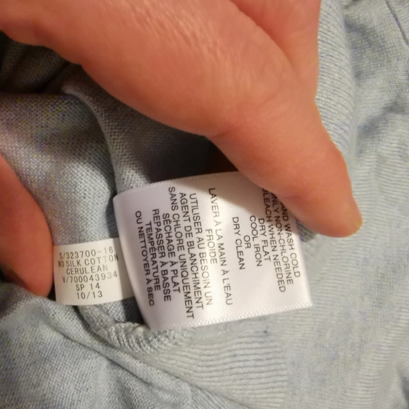 🆕🎁💎 Banana Republic Luxury Blend Sweater Blue S - Picture 7 of 10